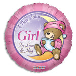 A New Baby Girl to Love & Hug Balloon